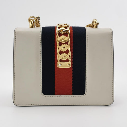 Gucci Sylvie Mini Leather and Canvas Shoulder Bag 250422781160599