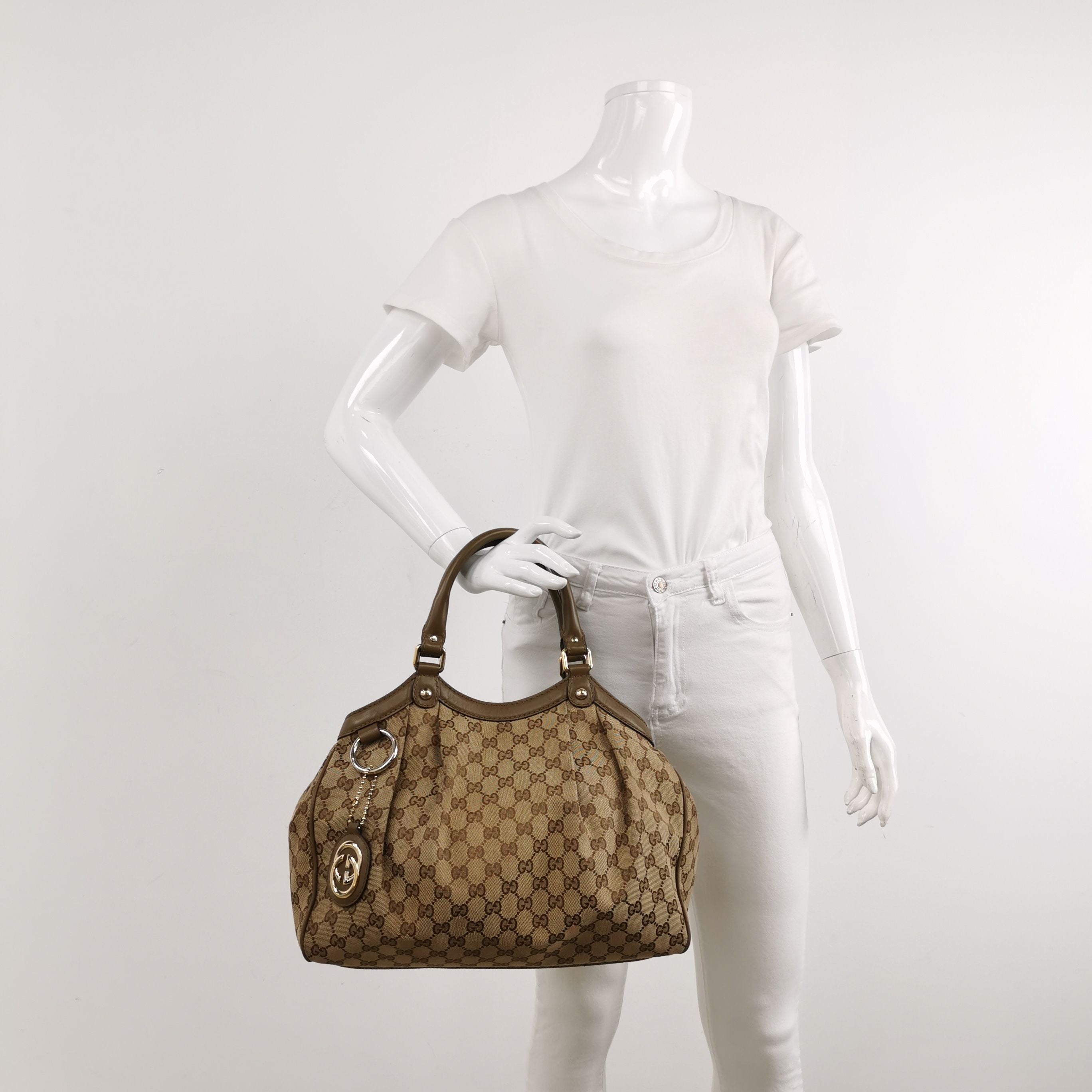 Gucci Sukey Leather GG Monogram Shoulder Bag 250422781160511