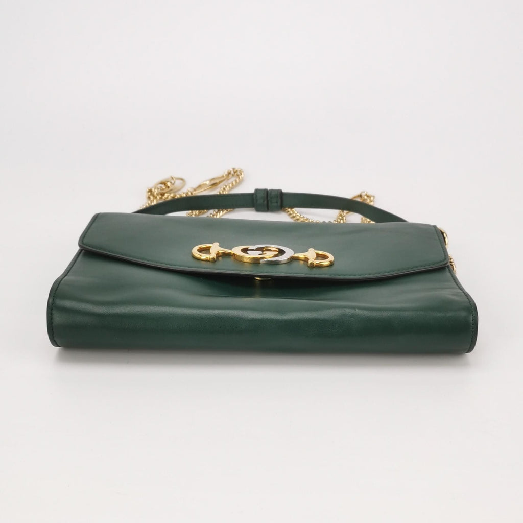 Gucci Zumi Leather Double G Horsebit Shoulder Bag 250419781155321
