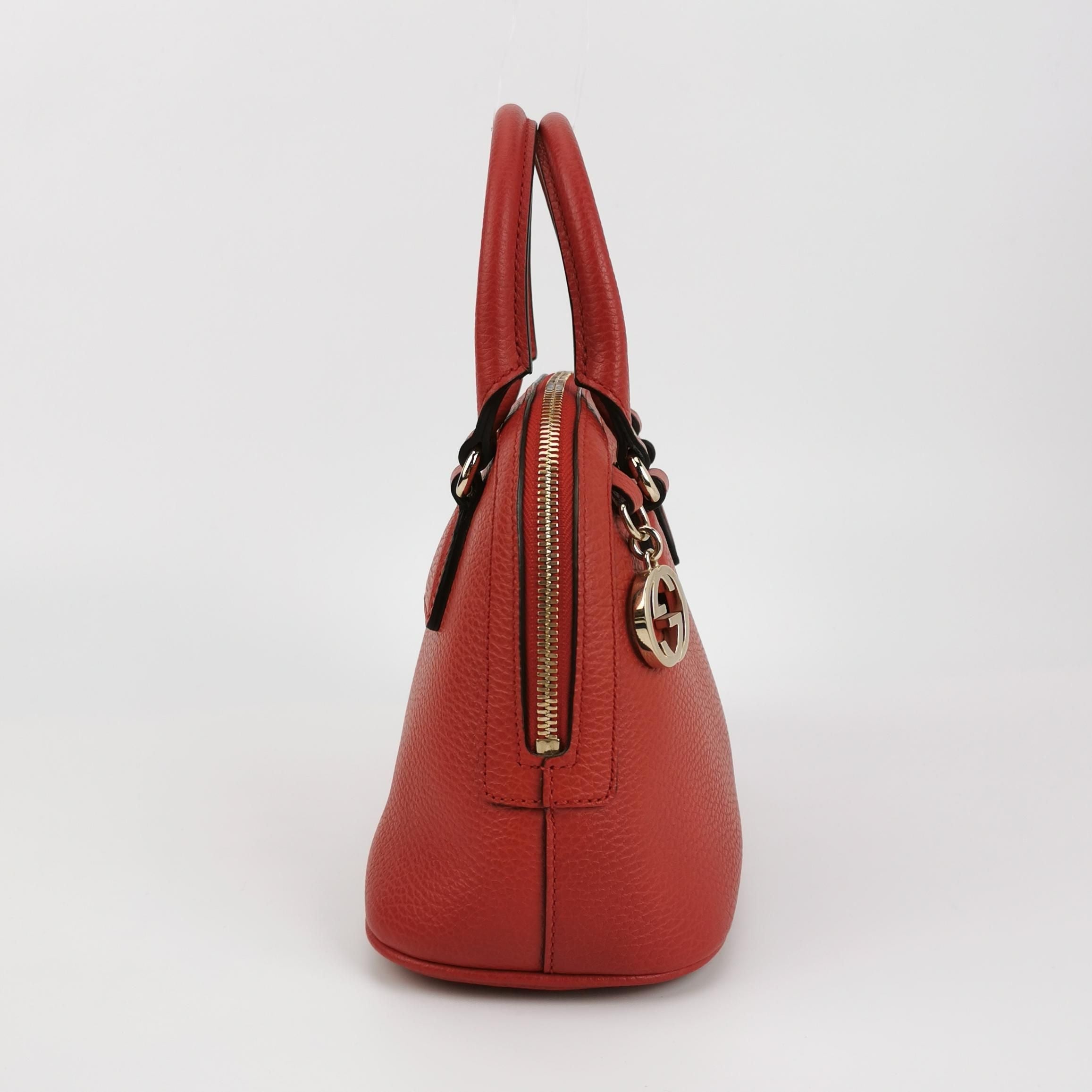 Gucci Leather Solid GG Embellished Crossbody Shoulder Bag 250417781153000