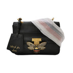 Gucci Queen Margaret Queen Bag Leather Solid Pearl Bee Crossbody Shoulder Bag 250419781155040