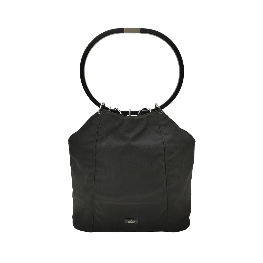 Gucci Leather Nylon Solid Logo Shoulder Bag 250417781152454