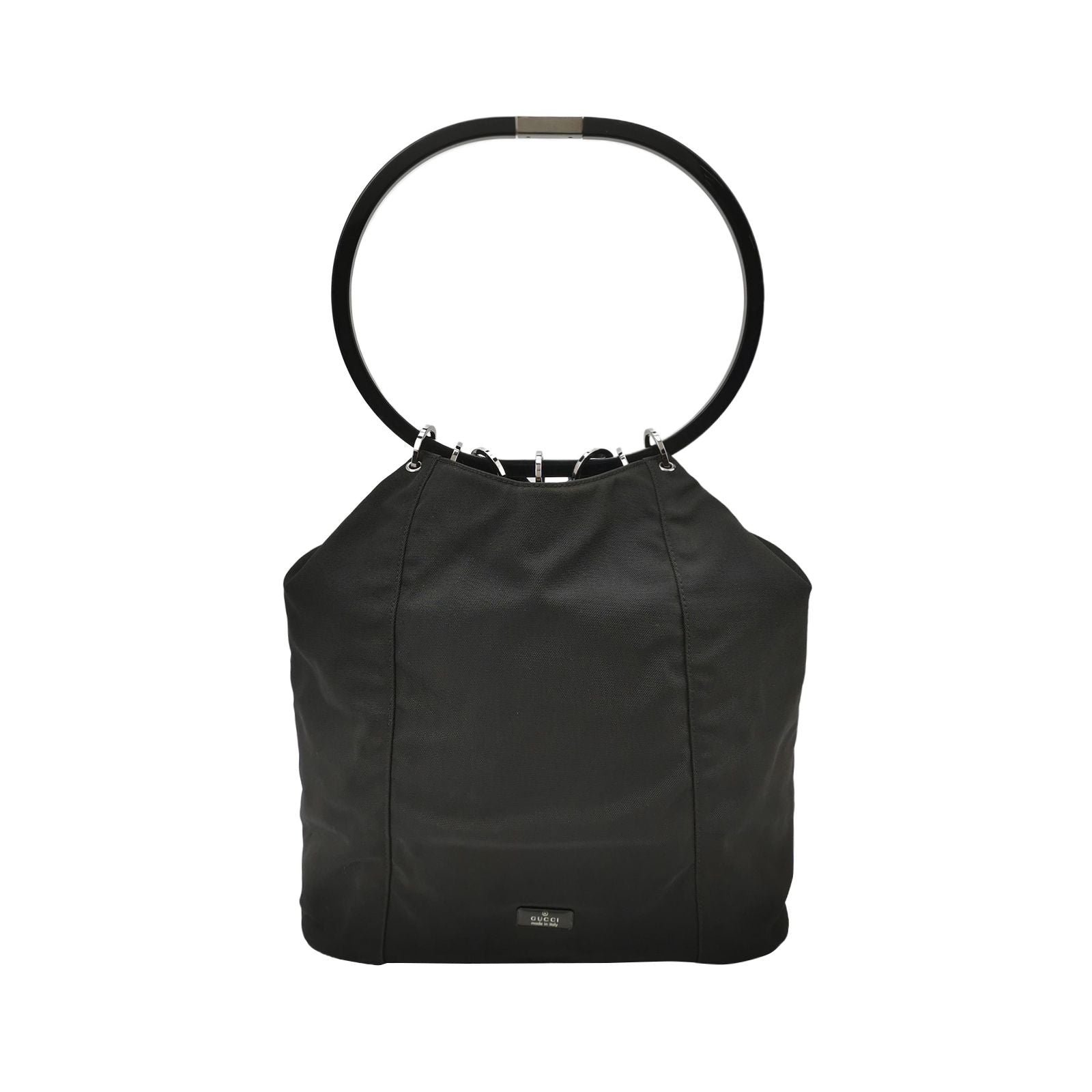 Gucci Leather Nylon Solid Logo Shoulder Bag 250417781152454