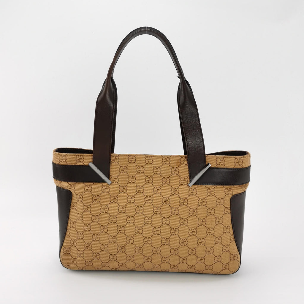 Gucci GG Canvas and Leather Vintage Shoulder Bag 047852100182