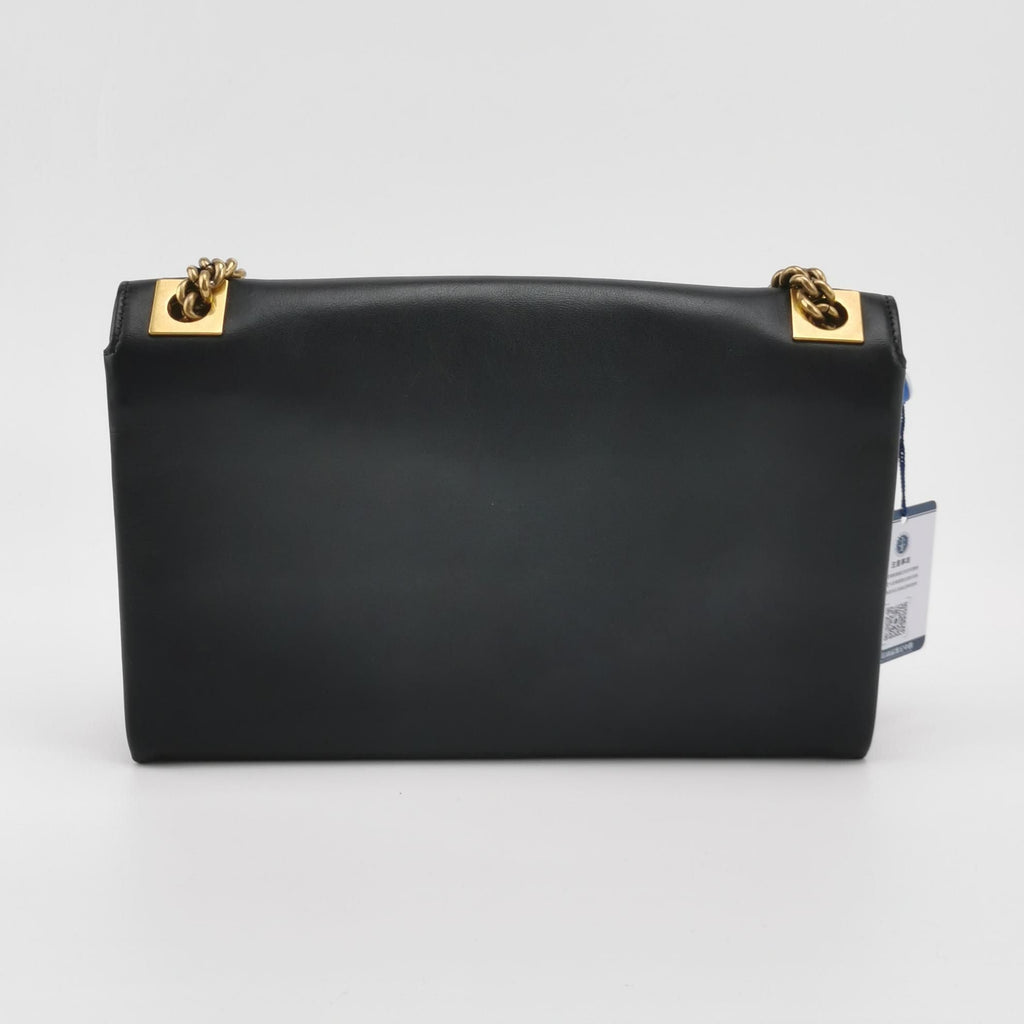 Gucci Osiride Leather Shoulder Bag with Crystal Letters and Tiger Head Buckle 250416781150796