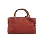 Gucci Miss Bamboo Large Leather Solid Shoulder Bag with Bamboo Handle 250419781155559