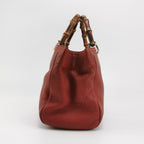 Gucci Miss Bamboo Large Leather Solid Shoulder Bag with Bamboo Handle 250419781155559