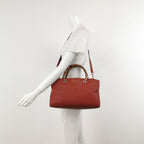 Gucci Miss Bamboo Large Leather Solid Shoulder Bag with Bamboo Handle 250419781155559