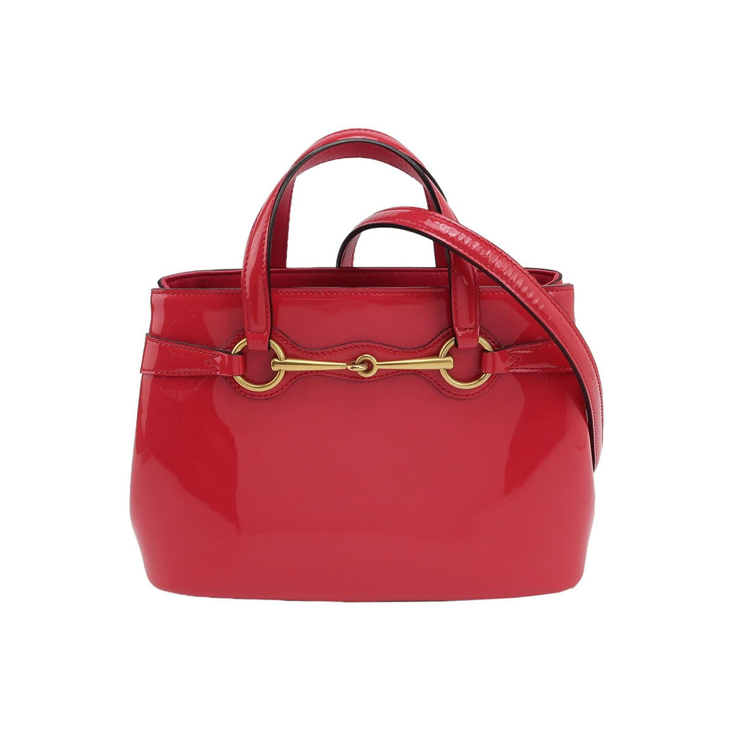 Gucci Bright Bit Small Patent Leather Solid Crossbody Bag 250415781150142