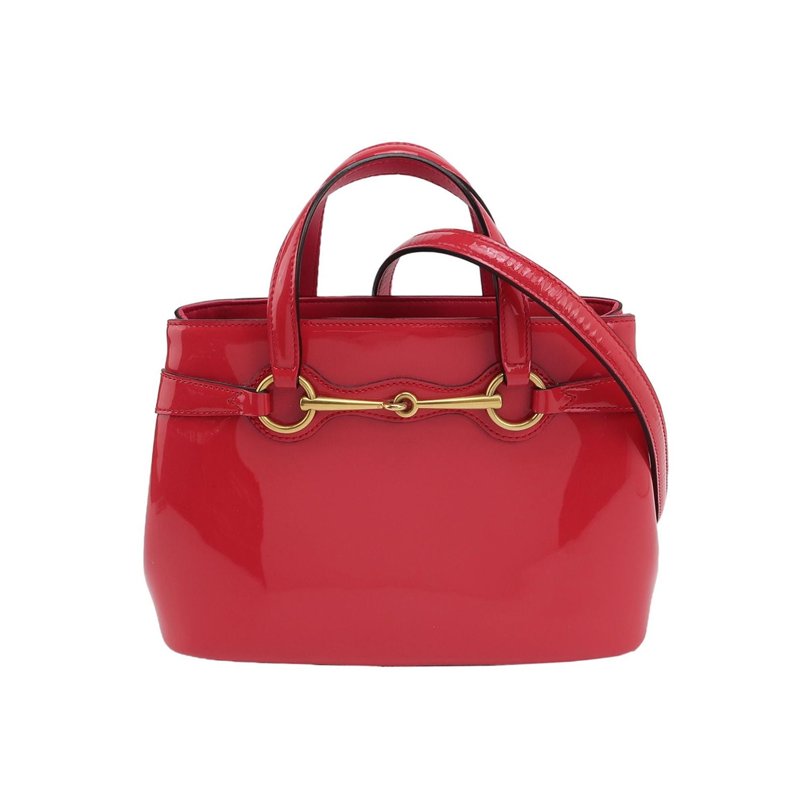 Gucci Bright Bit Small Patent Leather Solid Crossbody Bag 250415781150142