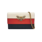 Gucci Queen Margaret Mini Leather Crossbody Bag with Pearl and Bee Detail 250415781149835