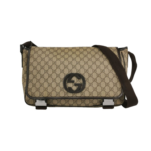 Gucci GG Canvas Interlocking G Logo Shoulder Bag 250413781146367