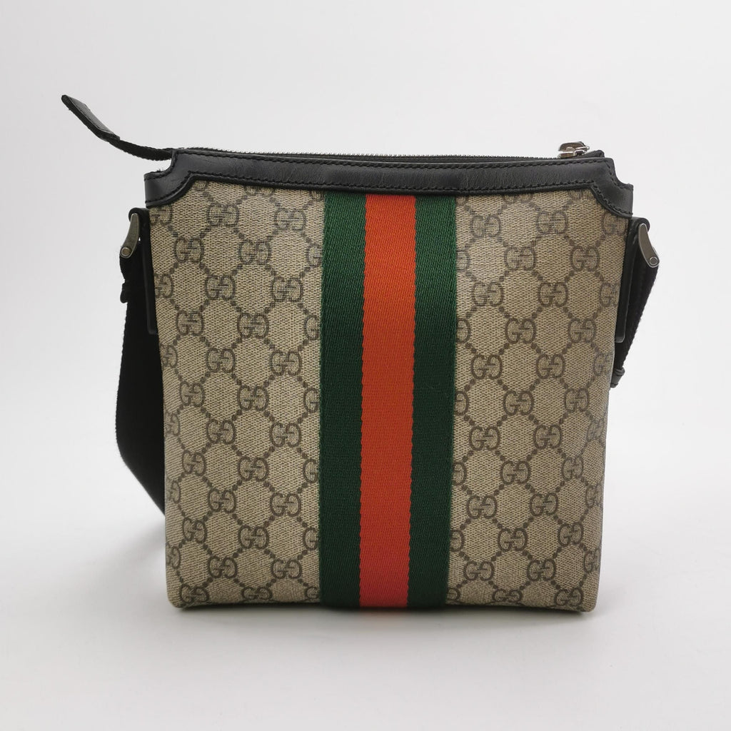 Gucci Ophidia Leather Canvas GG Crossbody Bag 250412781145468