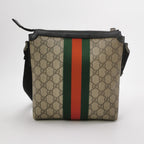 Gucci Ophidia Leather Canvas GG Crossbody Bag 250412781145468