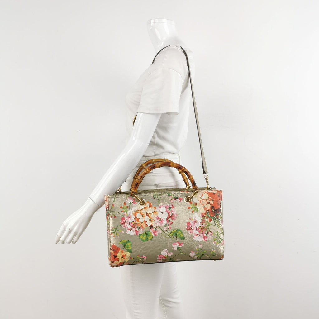 Gucci Floral Pattern Logo Print Shoulder Bag 250412781145921