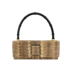 Gucci Snake Skin Bamboo Handle Shoulder Bag 250412781145859