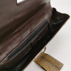 Gucci Snake Skin Bamboo Handle Shoulder Bag 250412781145859