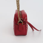 Gucci GG Marmont Mini Leather V-stitch Quilted Double G Logo Camera Crossbody Shoulder Bag 250413781146774