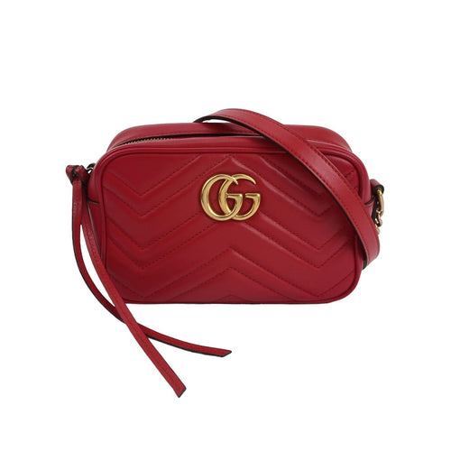 Gucci GG Marmont Mini Leather V-stitch Quilted Double G Logo Camera Crossbody Shoulder Bag 250413781146774