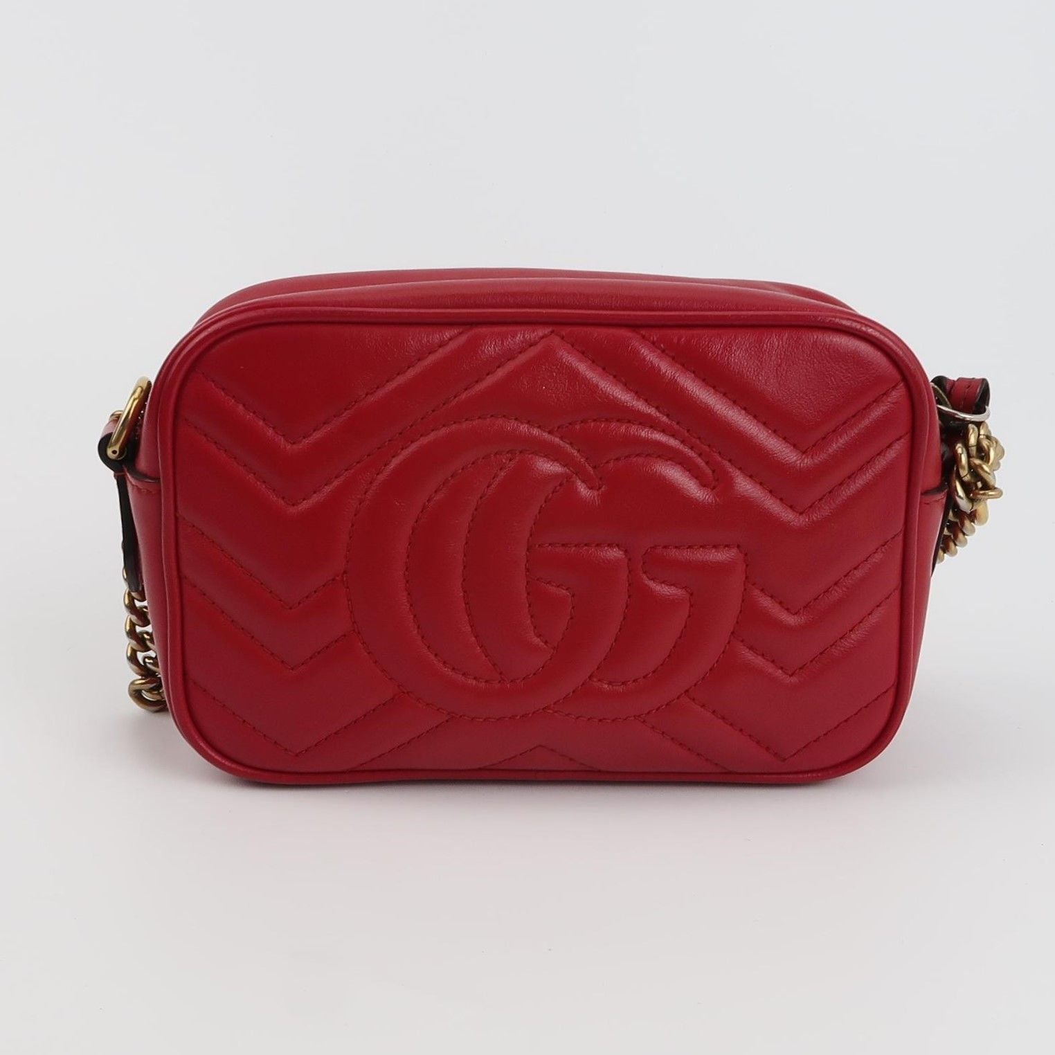 Gucci GG Marmont Mini Leather V-stitch Quilted Double G Logo Camera Crossbody Shoulder Bag 250413781146774
