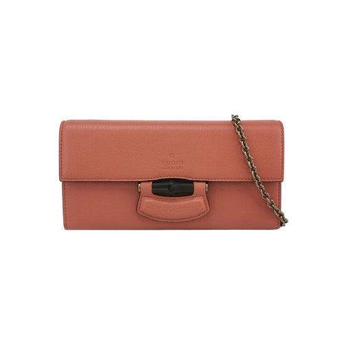 Gucci Leather Solid Bamboo Detail Letter Logo Shoulder Bag 250412781145111