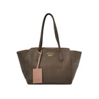 Gucci Swing Leather Solid Logo Tote Shoulder Bag 250410781142257