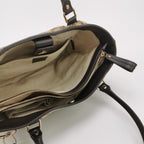 Gucci Leather and Canvas GG Monogram Shoulder Bag 250410781142897