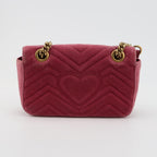 Gucci GG Marmont Mini Velvet Solid GG Logo Crossbody Shoulder Bag 250409781141697