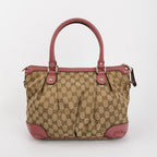 Gucci Sukey Leather and Canvas Shoulder Bag with GG Charm 250411781144248