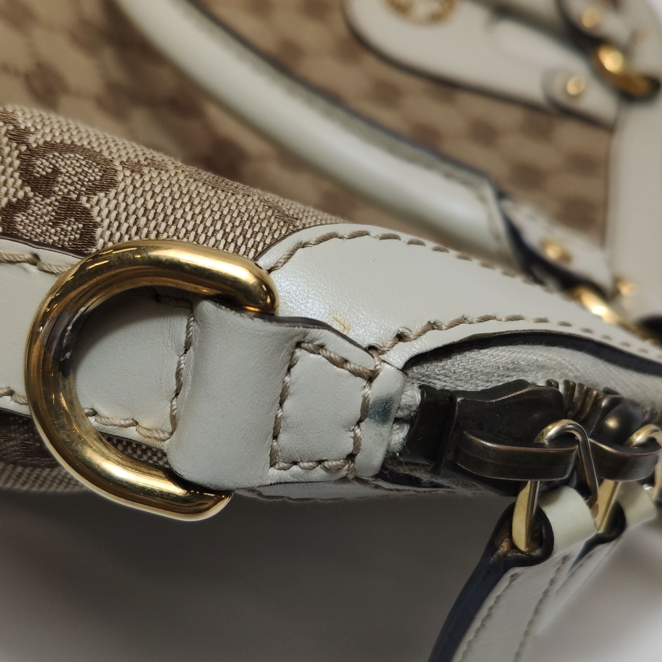 Gucci GG Canvas and Leather Shoulder Bag 250407781138476