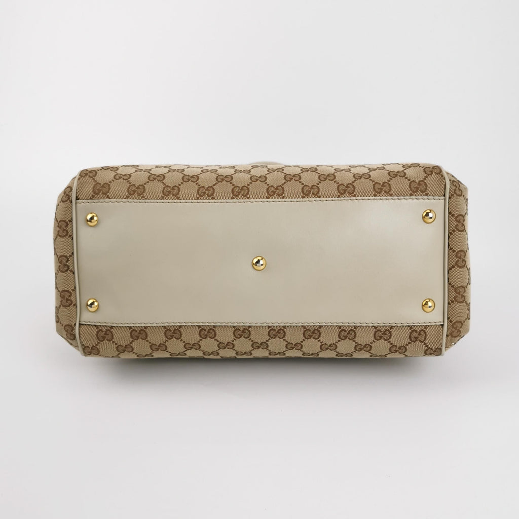 Gucci GG Canvas and Leather Shoulder Bag 250407781138476