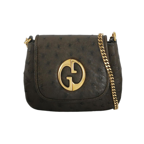 Gucci 1973 Ostrich Leather Shoulder Bag 250411781144089