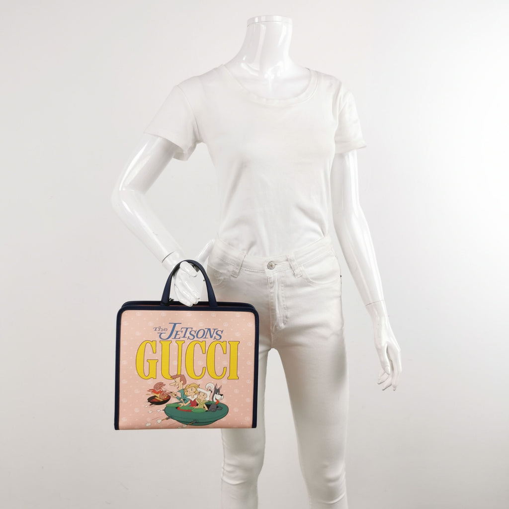 Gucci The Jetsons Collaboration Leather Cartoon Print Children's Handbag 250407781138739