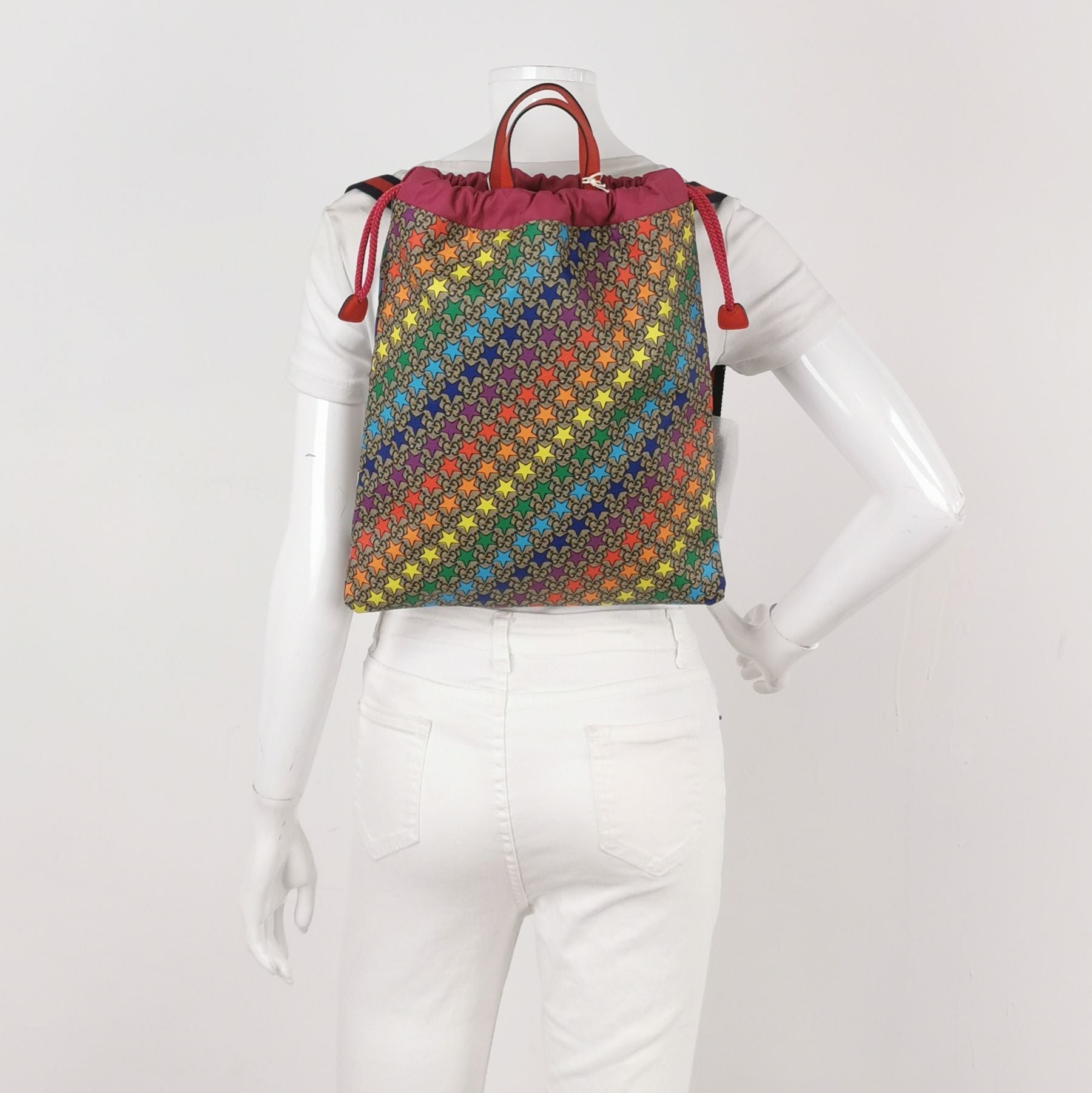 Gucci Calfskin Colorful Stars GG Print Backpack 047851200278