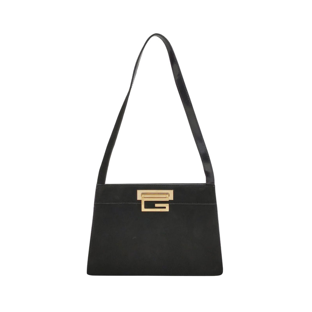Gucci Suede Leather Shoulder Bag with Metal Letter Buckle 250408781139981