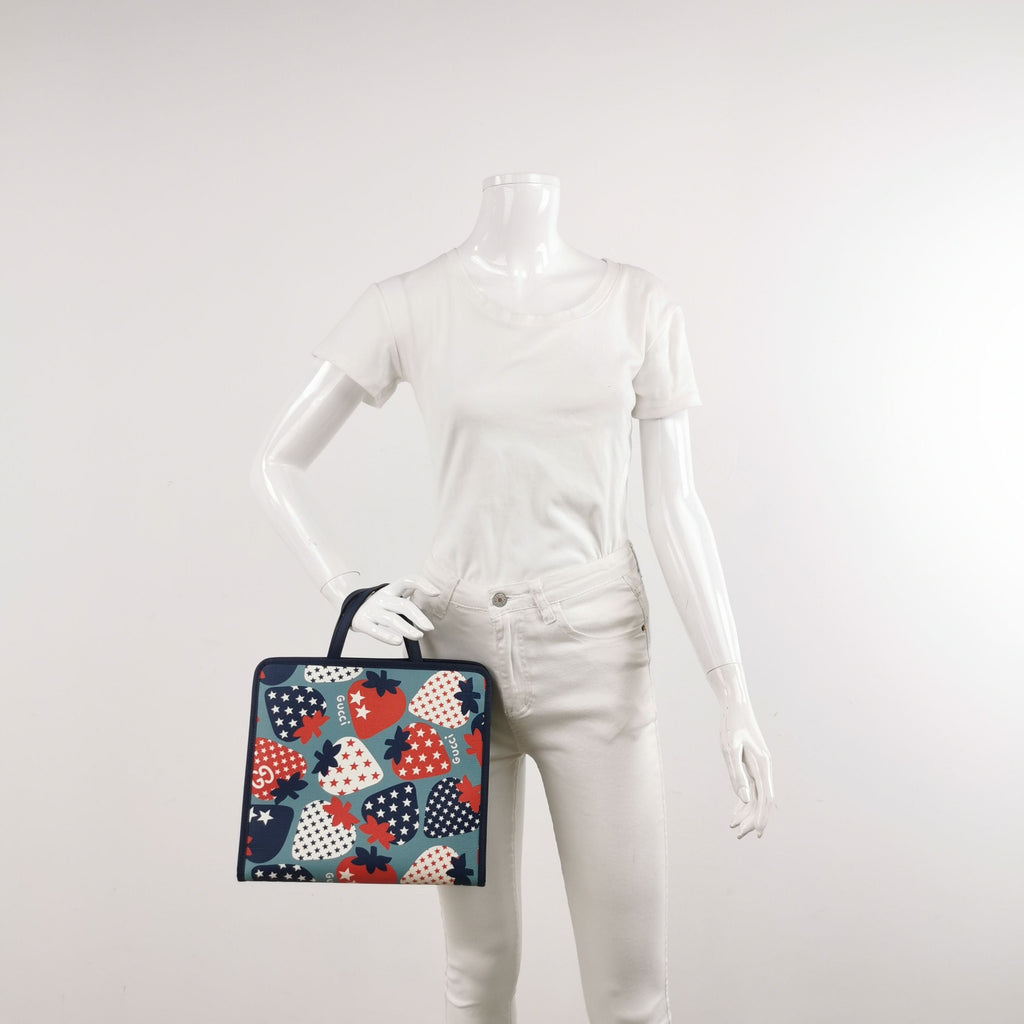 Gucci Leather Strawberry Star Print Children's Handbag 250407781138571