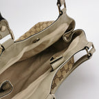 Gucci Sukey Leather Canvas GG Monogram Shoulder Bag 250330781127492