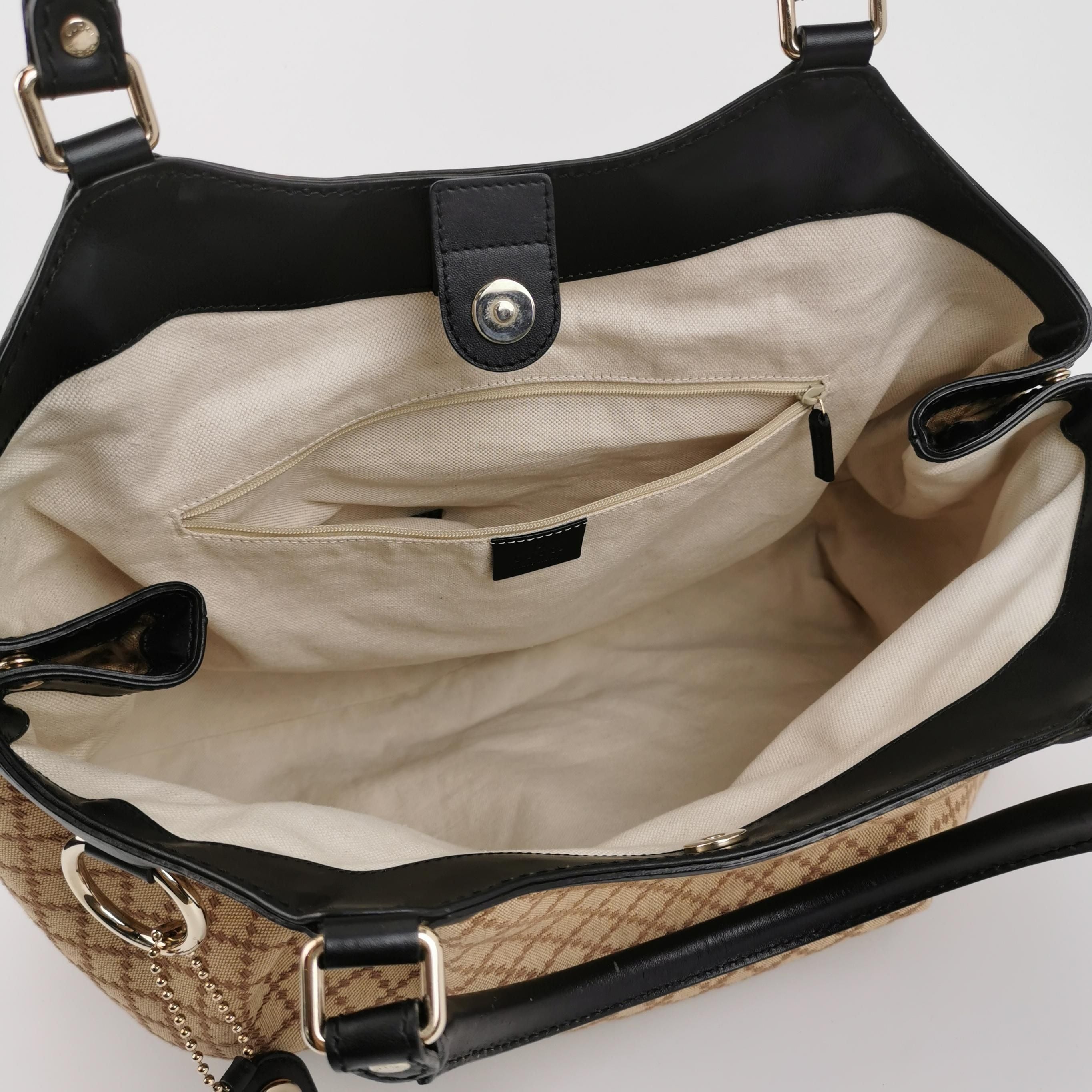 Gucci Sukey Leather and Canvas GG Monogram Shoulder Bag 250403781133682