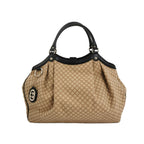Gucci Sukey Leather and Canvas GG Monogram Shoulder Bag 250403781133682