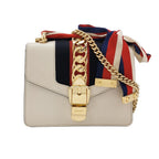 Gucci Sylvie Mini Leather and Canvas Shoulder Bag 250328781124320