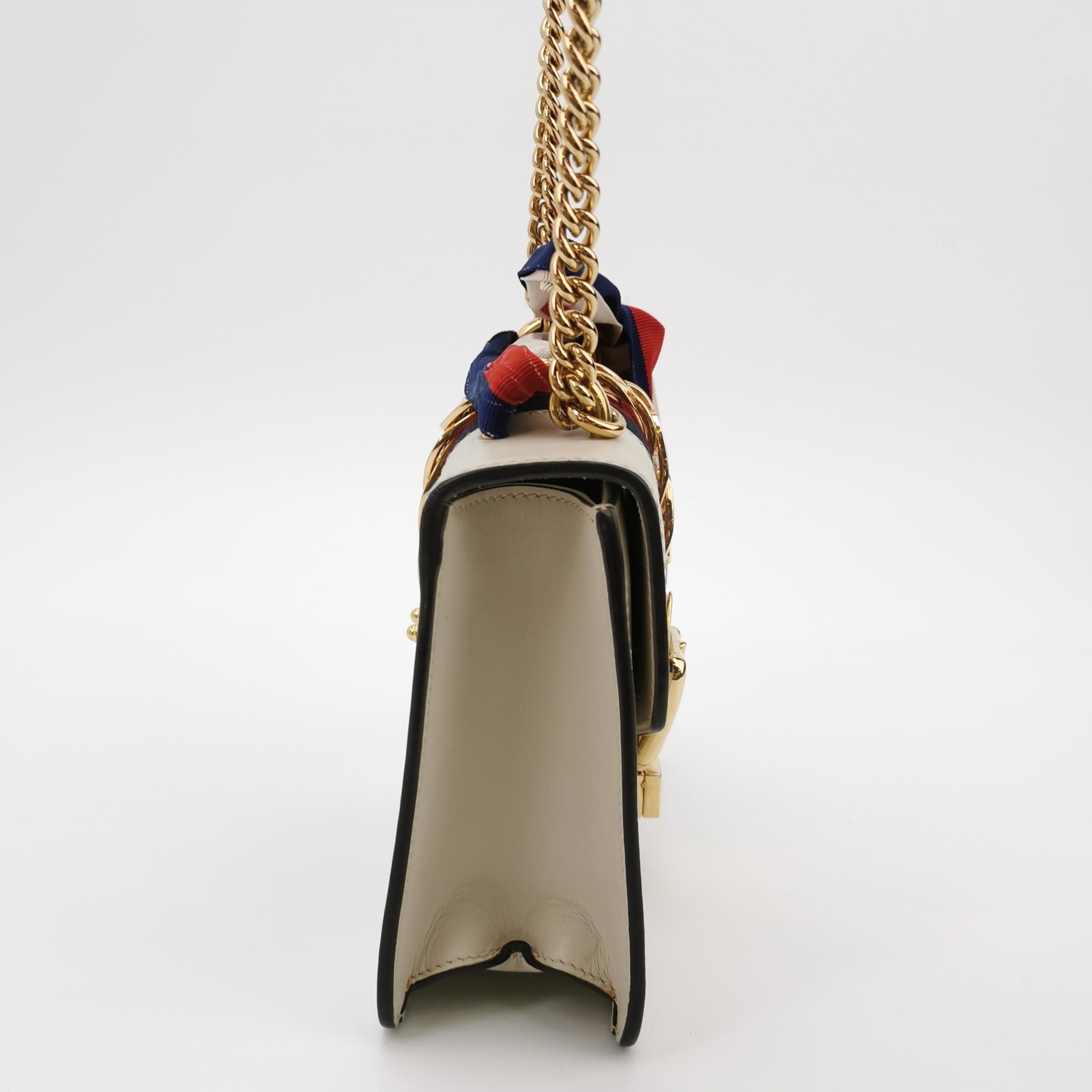 Gucci Sylvie Mini Leather and Canvas Shoulder Bag 250328781124320