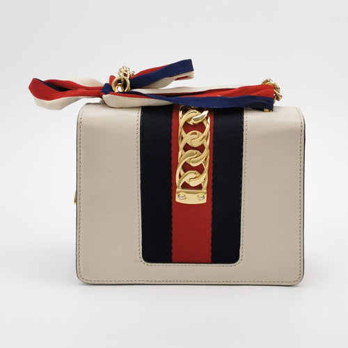 Gucci Sylvie Mini Leather and Canvas Shoulder Bag 250328781124320