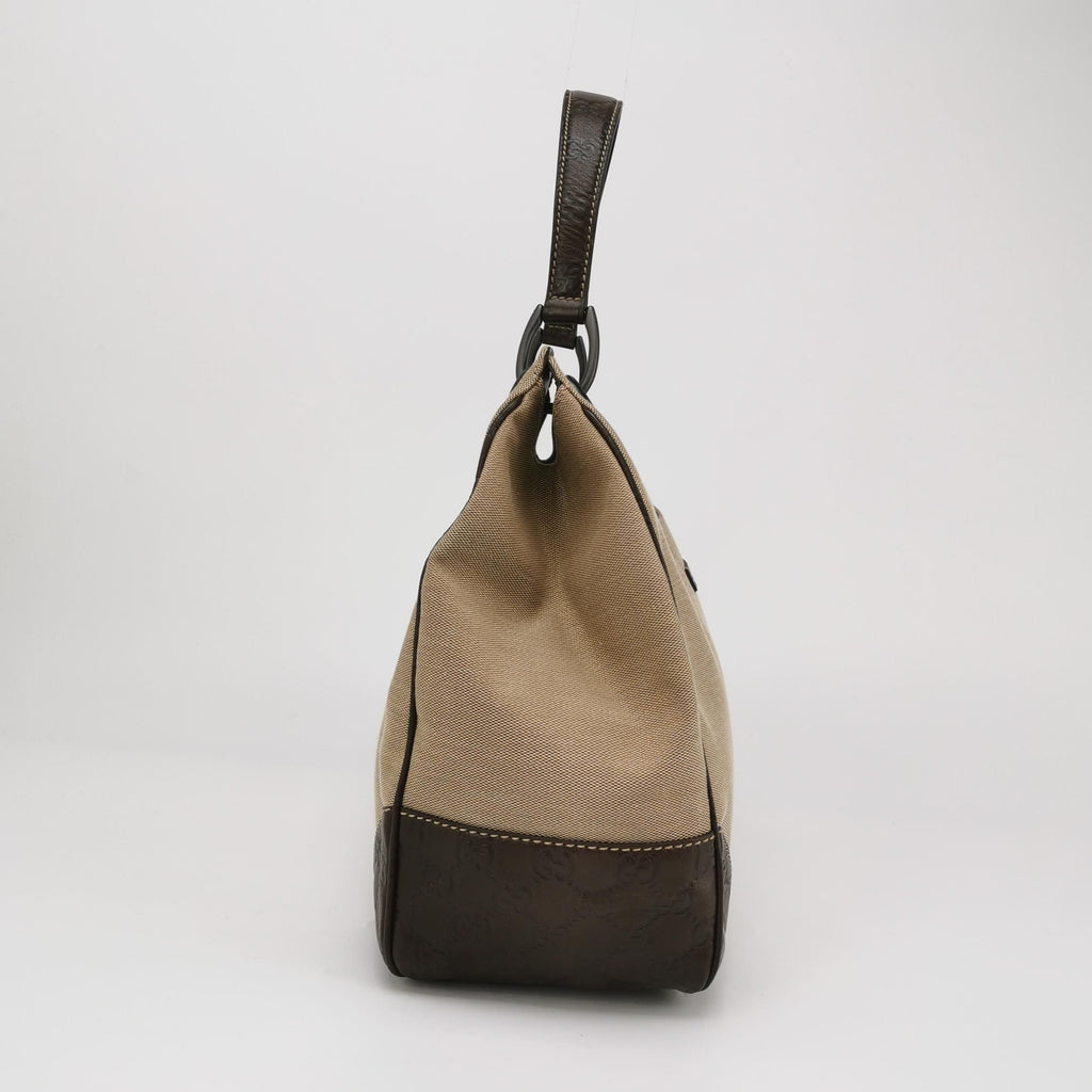 Gucci GG Canvas and Leather Shoulder Bag 250405781135726