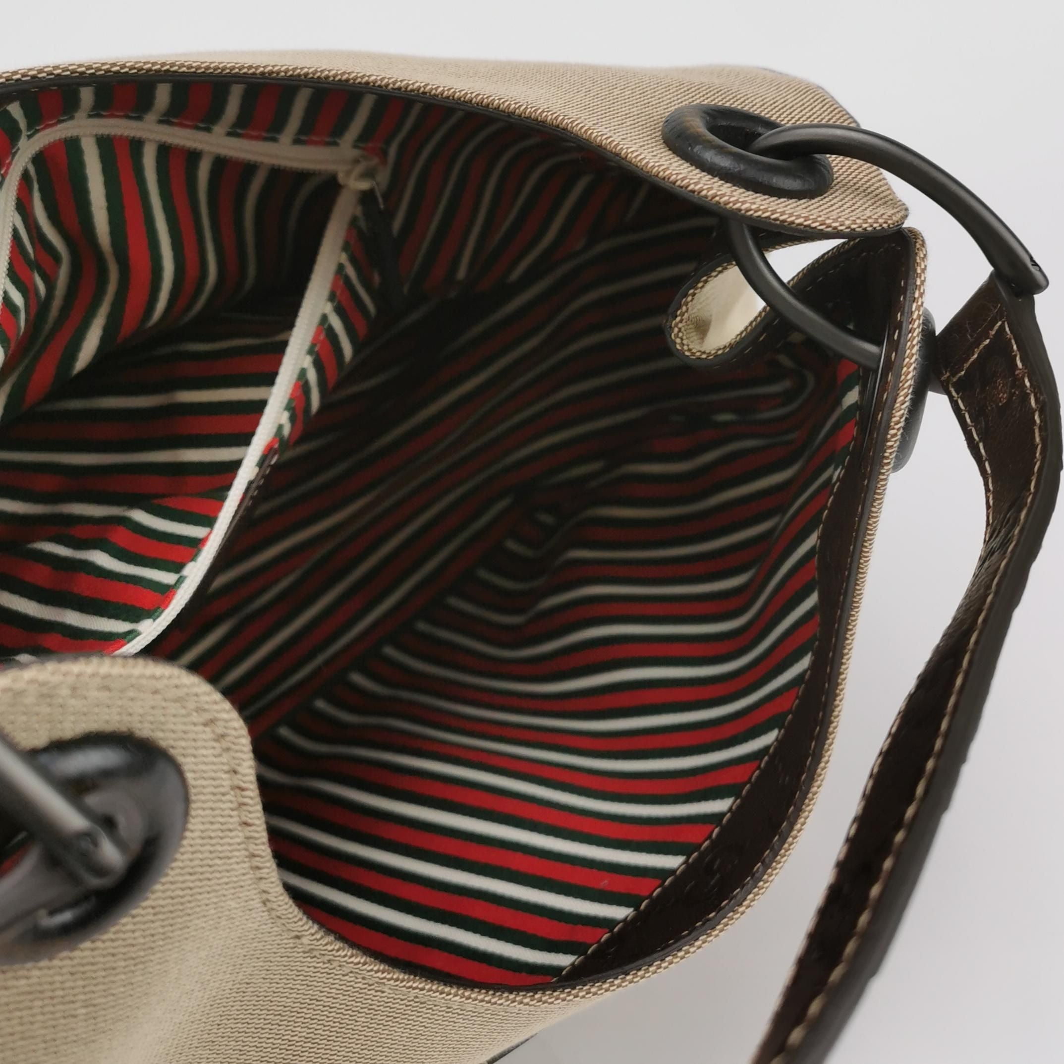 Gucci GG Canvas and Leather Shoulder Bag 250405781135726