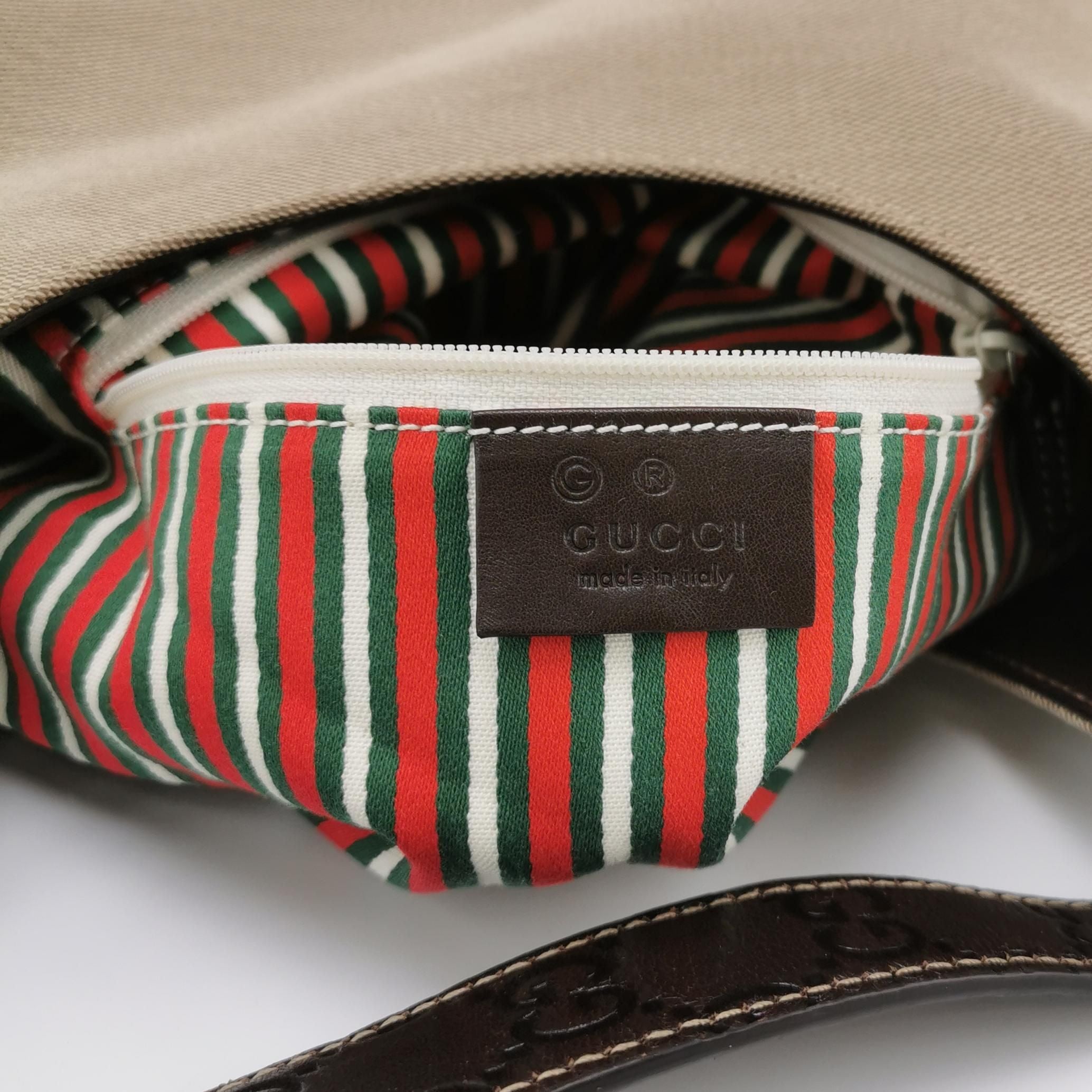 Gucci GG Canvas and Leather Shoulder Bag 250405781135726