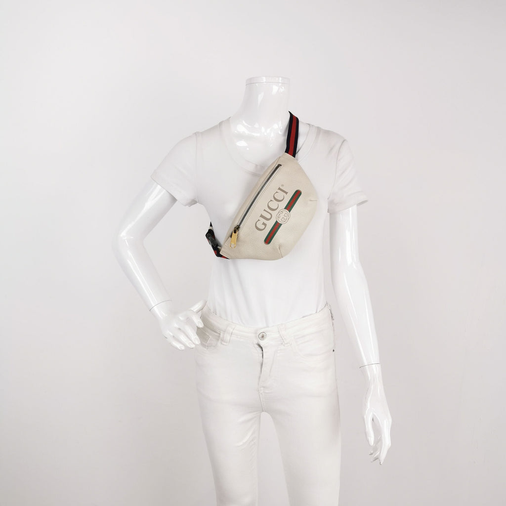 Gucci Print Leather Waist Bag Chest Bag 250328781124603