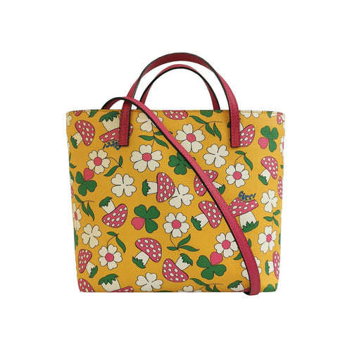 Gucci Leather Mushroom Floral Print Children's Crossbody Shoulder Bag 250328781124517