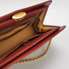 Gucci Leather Solid Metal Decor Handbag 250401781129846