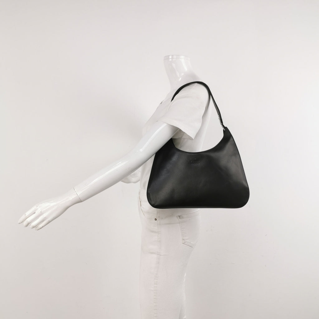 Gucci Leather Solid Shoulder Bag with Logo 250326781122568