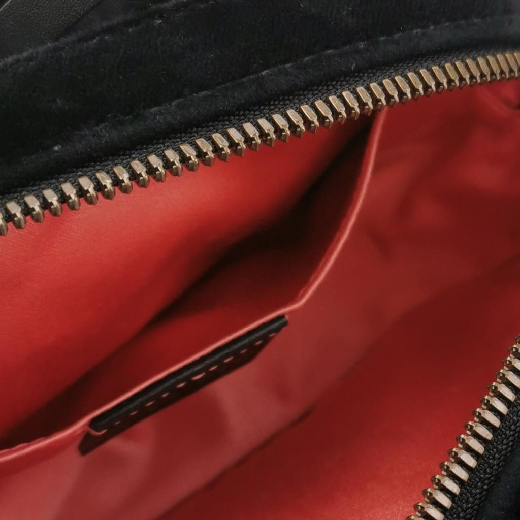 Gucci GG Marmont Leather and Suede Quilted Double G Logo Waist Bag Chest Bag 250326781121790